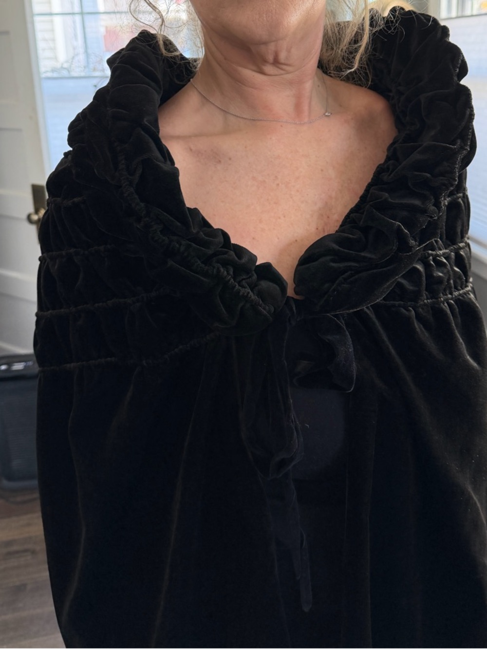 Amazing Vintage black velvet cape bought in Paris France Le Marais